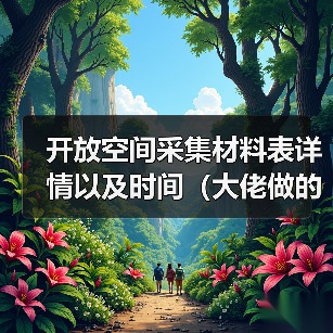 开放空间采集材料表详情以及时间（大佬做的不是我）（图3）