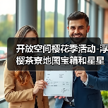 开放空间樱花季活动-浮樱茶寮地图宝箱和星星位置（图4）