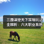 三国谋定天下策略玩法全解析：六大职业系统如何搭配？（图4）