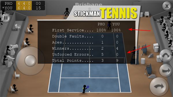 火柴人网球游戏(Stickman Tennis)